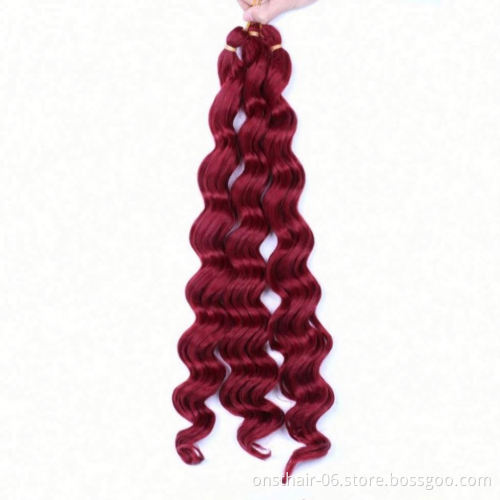 MYZYR Freetress Water Wave Braiding Hair Crochet Braid Extensions 20inch/80g Ocean Wave Crochet Hair Canecalon Synthetic Hair